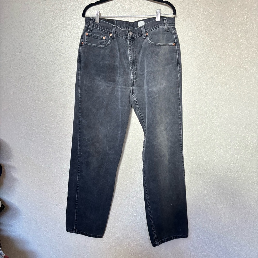 Vintage Levi's Red Tab Mens Black 550 Relaxed Fit Jeans 36x34